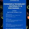 【CGS Reading Group Autumn 2021】Feminism & Technology