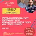 May 22nd Event: Performing Heteronormativity: Homosexuality in the Spontaneous Discourse of French Middle School Students