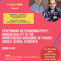 [CGS/IERS] Performing Heteronormativity: Homosexuality in the Spontaneous Discourse of French Middle School Students
